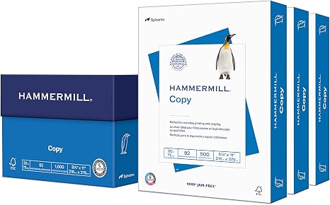Hammermill Printer Paper, 20 Lb Copy Paper - 3 Ream