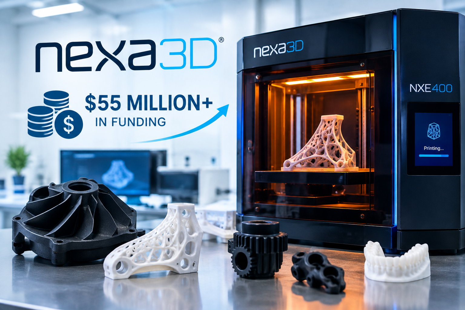 Nexa3D polymer 3D printing technology and $55 million funding